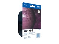 Brother LC1220BK Twin-Pack - 2-pack - svart - original - blister med akustiskt / elektromagnetiskt alarm - bläckpatron - för Brother DCP-J525, DCP-J725, DCP-J925, MFC-J430, MFC-J625, MFC-J825; MyMio MFC-J825 LC1220BKBP2DR
