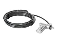 Targus DEFCON Ultimate - Lås för säkerhetskabel - universellt serialiserad - silver - 2 m (paket om 25) ASP96GLX-25S