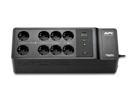 APC Back-UPS - UPS (kan monteras på vägg/underlag) - AC 230 V - 300 Watt - 500 VA - utgångskontakter: 8 BE500G2-GR