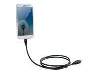 C2G Samsung Galaxy Charge and Sync Cable - Laddnings-/datakabel - mikro-USB typ B hane till USB hane - 1.83 m - svart 81711