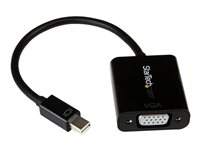 StarTech Mini DisplayPort till VGA-adapter - Aktiv Mini DP till VGA-konverterare - 1080p video - mDP eller Thunderbolt 1/2 Mac/PC till VGA-skärm/projektor - mDP 1.2 till VGA-dongel - Svart - Videokort - Mini DisplayPort (hane) till HD-15 (VGA) (hona) - Displayport 1.2/Thunderbolt - 22 cm - aktiv, 1920 x 1200 (WUXGA) stöd - svart MDP2VGA2