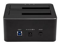StarTech.com Dual-Bay USB 3.0 to SATA Hard Drive Docking Station, USB Hard Drive Dock, External 2.53.5 SATA IIIIII, SSDHDD Docking Station, Hot-Swap Hard Drive Bays - Top-Loading - HDD dockningsstation - fack: 2 - 2.5", 3.5" - SATA 6Gb/s - USB 3.0 - svart - för P/N: SVA12M5NA SDOCK2U33V
