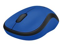 Logitech M220 Silent - Mus - optisk - 3 knappar - trådlös - 2.4 GHz - trådlös USB-mottagare - blå 910-004879