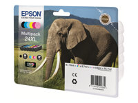 Epson 24XL Multipack - 6-pack - XL - svart, gul, cyan, magenta, ljus magenta, ljus cyan - original - blister - bläckpatron - för Expression Photo XP-55, 750, 760, 850, 860, 950, 960; Expression Premium XP-750, 850 C13T24384010