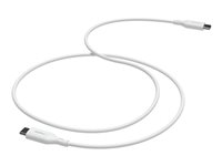 mophie essentials - USB-kabel - 24 pin USB-C (hane) till 24 pin USB-C (hane) - 1 m - USB Power Delivery (60W) - vit 409913177