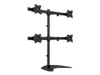 Multibrackets M Deskstand Basic Quad - Monteringssats (montering på skrivbord) - för 4 LCD-bildskärmar - stål, höggradig aluminium - svart - skärmstorlek: 15"-27" - skrivbordsstativ 7350073733347