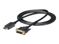 StarTech 1,8 m DisplayPort till DVI-kabel - 1080p video - DisplayPort till DVI-kabeladapter - DP till DVI-D-adapter Single Link - DP till DVI-skärmkabel - DP-anslutning med låsning - Adapterkabel - DVI-D (hane) till DisplayPort (hane) - 1.8 m - svart DP2DVI2MM6