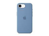 Apple - Baksidesskydd för mobiltelefon - silikon - vinterblå - för iPhone 16e MD3Q4ZM/A